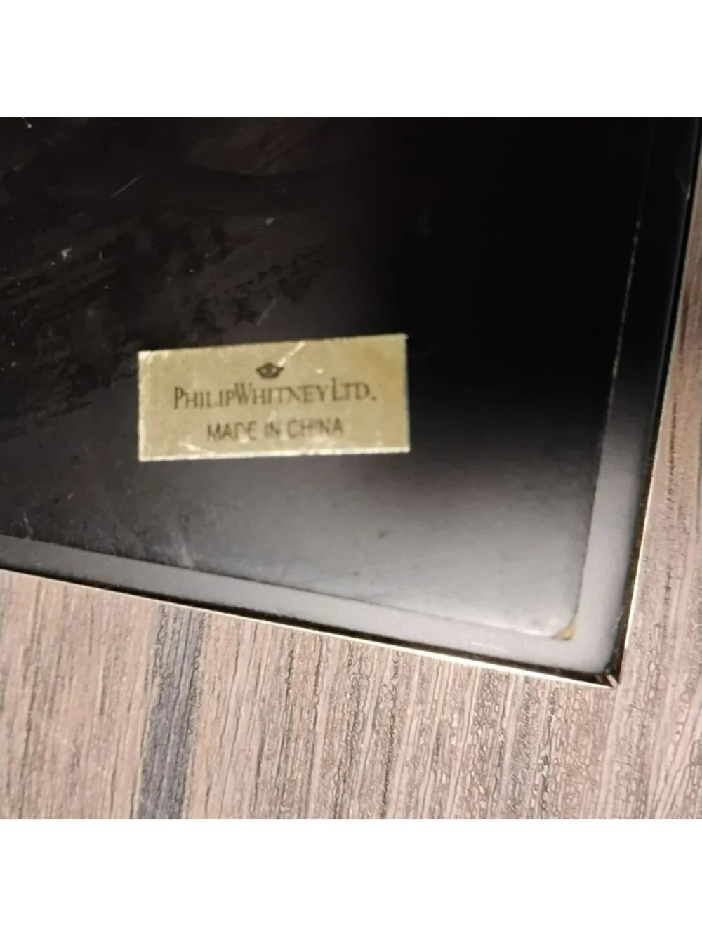 Philip Whitney Ltd Black & Silver 9x7 Picture Frame, Easel Back, for 5x7 Photo